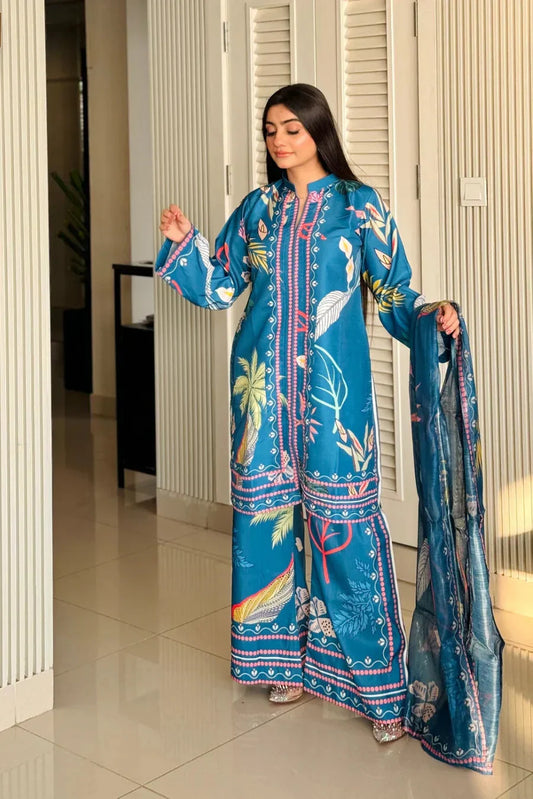 Rukhsaar Blue - Three Peace royal lifestyle collections