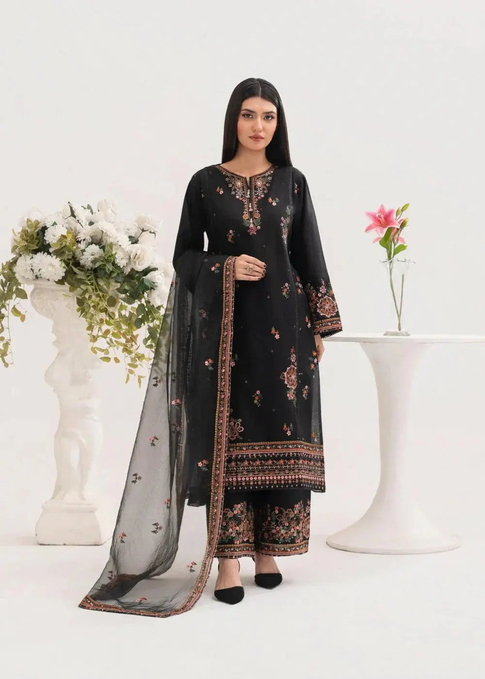 HAREEM EMBROIDERED 3PCS royal lifestyle collections