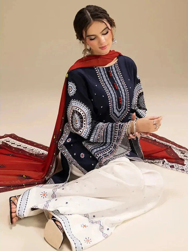 Rangrez – Heavy Embroidered Stitched Suit royal lifestyle collections