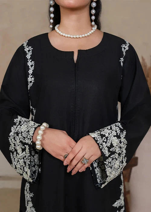 Royal Black Margarita Embroidered 2pcs Royal Lifestyle Collections