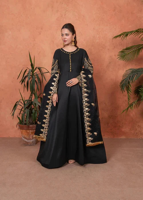 Royal Zuri Black Premium Embroidered 3pcs Royal Lifestyle Collections