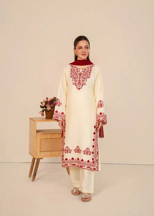Royal Laal Bahar Embroidered 3PC royal lifestyle collections