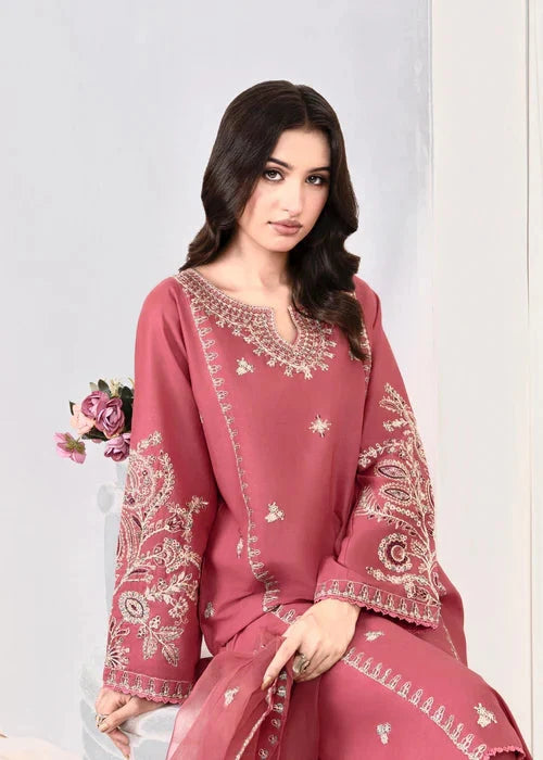 PINK OPAL EMBROIDERED 3PCS royal lifestyle collections