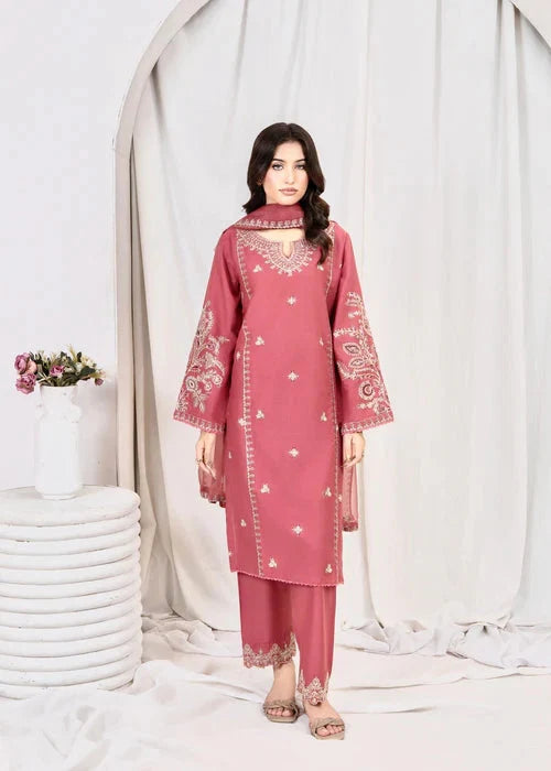 PINK OPAL EMBROIDERED 3PCS royal lifestyle collections