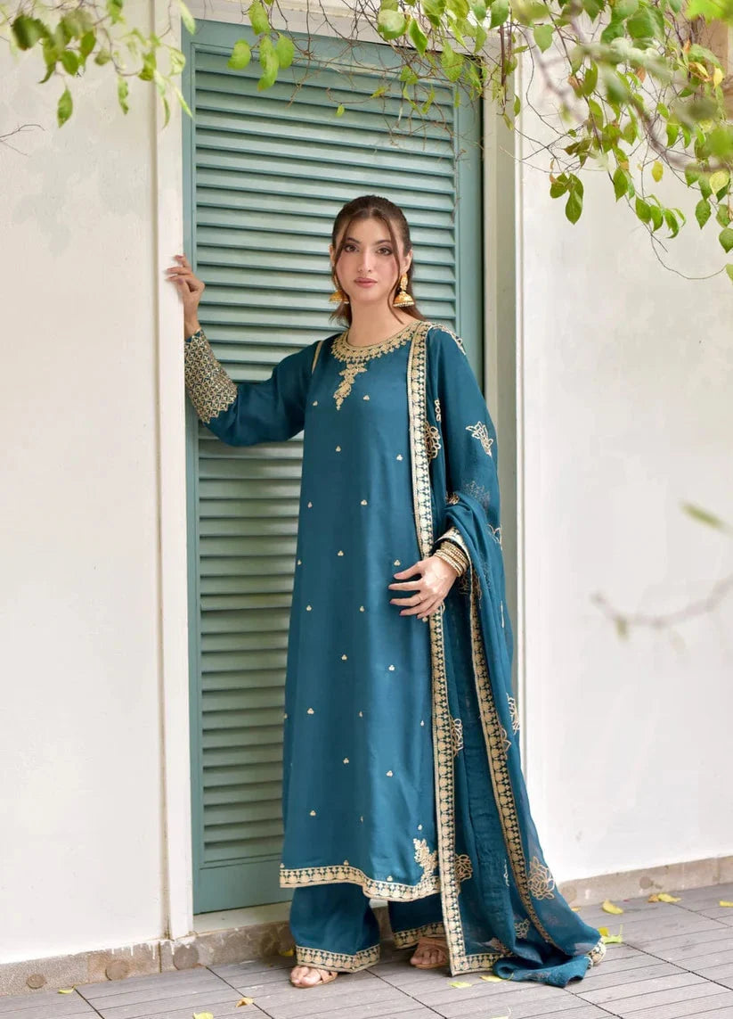 YASMIN EMBROIDED 3PC Royal Lifestyle Collections