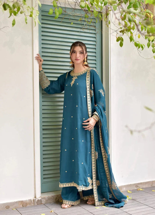YASMIN EMBROIDED 3PC Royal Lifestyle Collections
